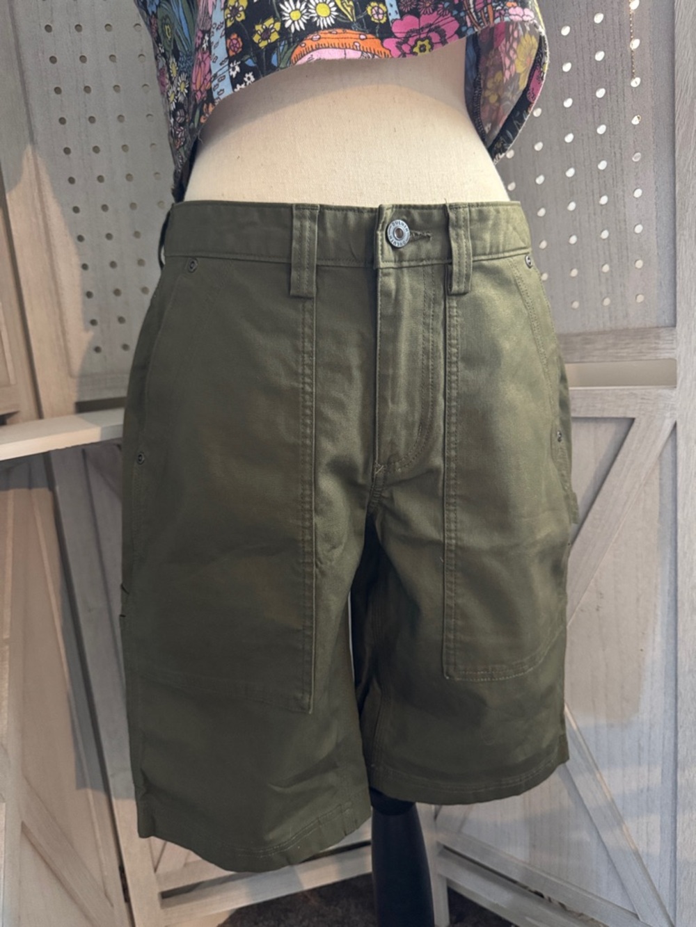 Duluth Trading Co Olive Green Women's Utility Shorts